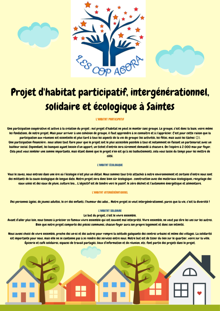 Affiche Les Cop Agora - Habitat participatif